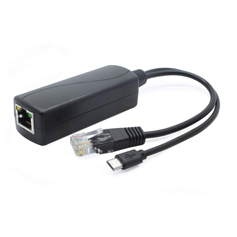 ANVISION 5V PoE Splitter, 48V to 5V 2.4A Adapter with Micro USB Plug, IEEE 802.3af Compliant, for IP Camera, Tablets, Dropcam or Raspberry Pi and More, AV-PS05-1 - Image 1